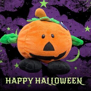 Applause Plush Pumpkin Jack-O-Lantern Orange Black With Tag Sound Does Not Work